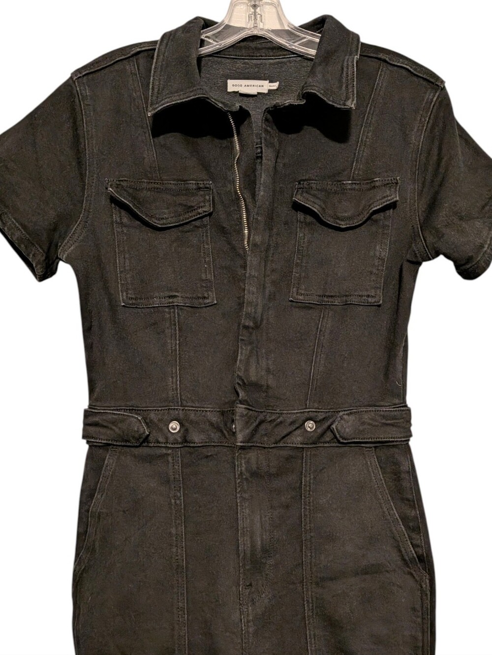 Good American Fit For Success Denim Jumpsuit